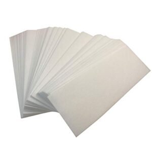 100 PCS Professional Rectangle White Disposable Non Woven Fabric Body Facial Hair Removal Wax Paper Skin Smooth Wax Strip Epilator Depilation Tools for Salon Home Use