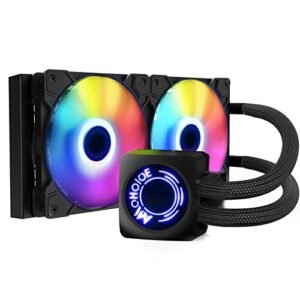 240mm CPU Water Cooler, ARGB CPU Liquid Cooler(AIO), All Intel & AMD Compatible, High Efficiency CPU Radiator, 2×120mm PWM Fan for CPU Liquid Cooling System, Silent Operation, LGA 1700 Ready