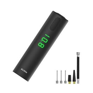 AirSilo Electric Fast Ball Pump with LED Pressure Gauge (Max 15PSI) with Needle for Sports Balls (Basketball, Football, Soccer, Volleyball, Rugby, Yoga Ball, Beach Ball, Swimming Ring and etc.