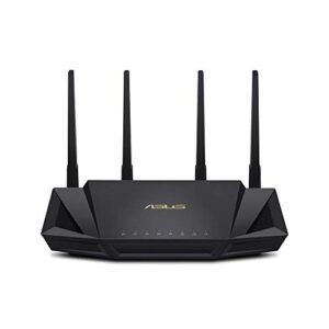 ASUS WiFi 6 Router (RT-AX3000) - Dual Band Gigabit Wireless Internet Router, Gaming & Streaming, AiMesh Compatible, Included Lifetime Internet Security, Parental Control, MU-MIMO, OFDMA