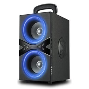 Bluetooth Speakers,YIER Wireless TWS Portable Bluetooth Speaker with Lights,100dB Loud Bluetooth Speaker with Subwoofer 80W Stereo Sound, Bassup Technology,18-Hour Playtime for Outdoor Party Garden