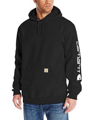 CarharttMenLoose Fit Midweight Logo Sleeve Graphic SweatshirtBlackX-Large