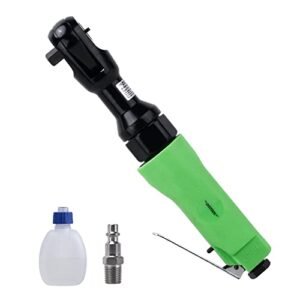 DOTOOL 3/8" Air Ratchet Wrench 50 ft-lbs Max Torque Output Professional Pneumatic Aluminum 160 RPM Comfort Grip, Lightweight, Compact, Forward/Reverse Control