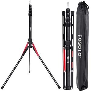 FOSOTO 7.2ft Aluminum Alloy Compact Portable Reverse Legs Light Stand with Carry Bag for Photography Video Photo Studios Photographic Equipment
