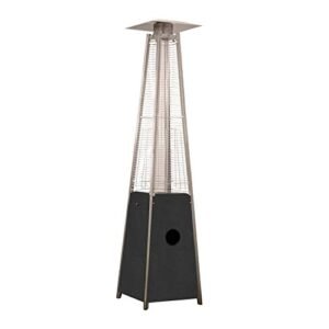 Hiland HLDSO1-GTCB 91-Inch Tall Quartz Glass Tube Heater - Hammered Silver