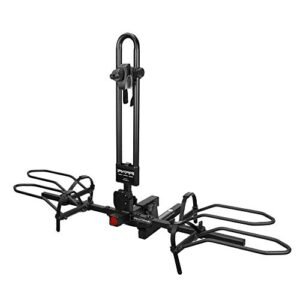 Hollywood Racks RV Rider HR1700 2" Hitch Mounted E Bike Rack for RVs, 5th Wheel or Flat Towing- 2 Bikes 2x80lbs (160lbs Total Capacity) for Standard, Fat Tire and Electric Bicycles