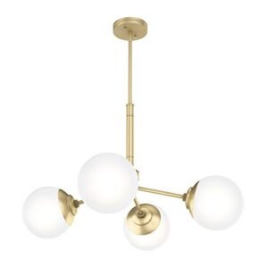 Hunter Fan Company 19016 Hepburn Chandelier, Painted Modern Brass Finish