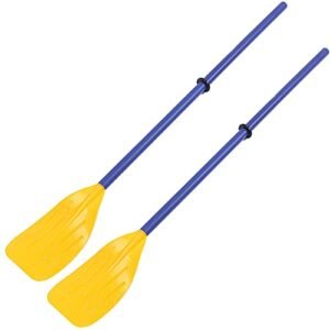 Jashem Boat Oars 2 Pieces Kayak Paddles Detachable Canoe Paddle Inflatable Boat PVC Oar Water Sports Accessory (Plastic)