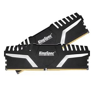 KingSpec 32GB (2x16GB) 4800MHz DDR5 RAM, 1.1V 288-Pin Desktop Memory Module with Onboard Voltage Regulation, So-DIMM Memoria Ram with Heat-Sink, Compatible with PC Computer