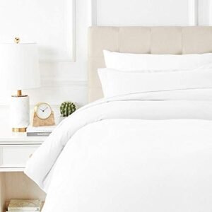 Mayfair Linen Cal King/King Duvet Cover, 800 Thread Count Sateen 3 Pc Egyptian Cotton Duvet Cover Set, 100% Pure Cotton Comforter Cover, 2 Pillow Shams, Zipper Closure, 7 Corner Ties - (White)