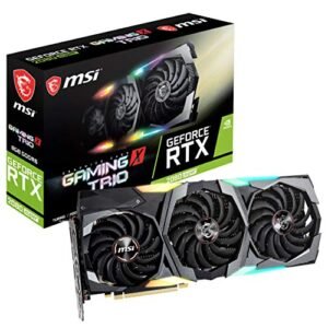 MSI Gaming GeForce RTX 2080 Super 8GB GDRR6 256-Bit HDMI/DP Nvlink Tri-Frozr Turing Architecture Overclocked Graphics Card (RTX 2080 Super Gaming X Trio) (Renewed)