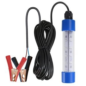 NS 50W LED Fishing Light Night Fish Attracting Light IP68 Waterproof DC12V with 19.6ft Cable for Underwater Outdoor Saltwater Freshwater Pond Lake Sea…