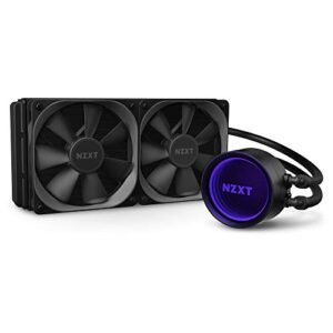 NZXT Kraken X53 240mm - RL-KRX53-01 - AIO RGB CPU Liquid Cooler - Rotating Infinity Mirror Design - Improved Pump-Powered By CAM V4-RGB Connector-Aer P 120mm Radiator Fans (2 Included), Black, X Gen 3