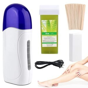 Pinkiou Hair Removal For Depilation Roll On Portable Epilator Machine Set, Wax Machine1, Depilation (aloe vera)