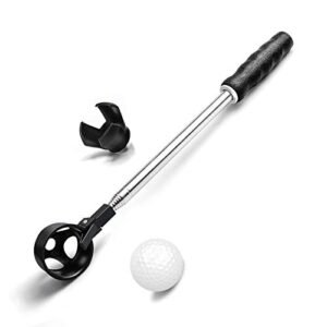 prowithlin Golf Ball Retriever, Golf Ball Retriever Telescopic for Water with Automatic Locking Scoop, Ball Retriever Tool Golf with Grabber Tool, Golf Accessories Golf Gift for Men (9ft)