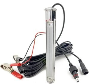 PYLITE DC12V 30W/50W 3500/6000Lumens COB LED Underwater Fishing Light Innovative Compact Design Submersible Fish Finder Lamp with 5M Cable (30W Green)