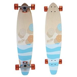 ReDo Skateboard 34.5" x 8" Longboard San Diego Umbrellas Complete Skateboard for Boys Girls Kids Teens