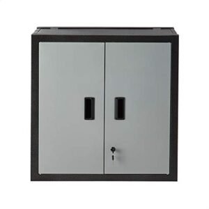ROCKPOINT HX2020-6 Wall Foldable Storeage Cabinets with Doors, 26" Wx12 Dx26 H, Metal Grey
