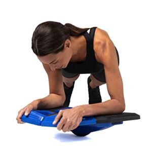 StealthGO + Portable Plank Board Core Trainer - Take Anywhere - Get Strong Sexy Abs and Lean Core Playing Games On Your Phone; Free iOS/Android App; 4 Free Mobile Games Included; Assembles in Seconds For Easy Travel; Dynamic Abs & Core Training; Only 3 Minutes a Day (Blue)