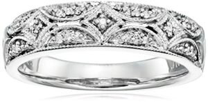 Sterling Silver Diamond Accent Band Ring, Size 6