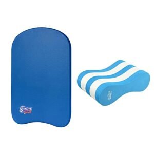 Sunlite Sports Kickboard Pull Buoy Ultimate Swimming Combo, Training Aid Float for Swimming and Pool Exercise, Premium EVA Foam