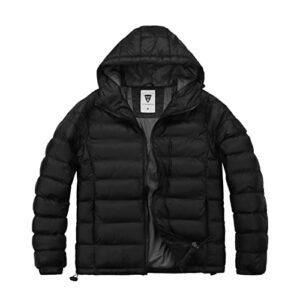 TH TYTHERLESS - Leo Jet Black Men's Jacket,Puffer Coat,Specially Tailored Lining And DTM Drawcode Styling