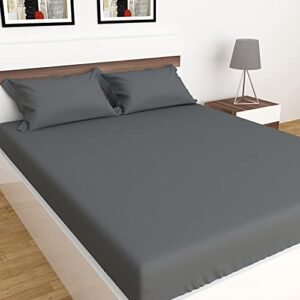 Twin Sheets - 100% Organic Cotton Twin Sheets Set - Charcoal Grey, GOTS Approved- Twin Bed Sheets, 400TC, Soft Sateen Weave, Sabanas Twin - Deep Pocket Twin Sheets Fitted, Twin Sheets Cotton