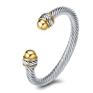 UNY Fashion jewelry Brand Cable Wire Retro Antique Bangle Elegant Beautiful Valentine Mothers day Gift