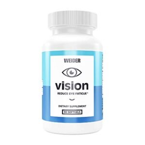 Weider Vision Complete Formula with Lutein Zinc and Fish Oil, Dietary Supplement to Reduce Eye Fatigue, 90 Count