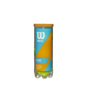 WILSON Sporting Goods Profile All Court Tennis Balls - Single Can (3 Balls), Yellow, WRT102200