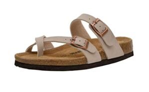 Women's Cushionaire Luna Cork footbed Sandal with +Comfort, STONE 10 W