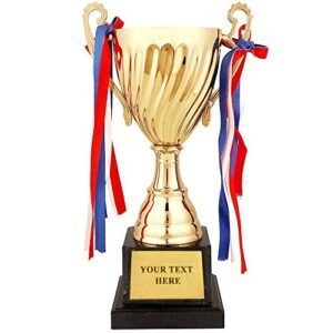 Wrzbest Trophy Cup - Large Trophy,Gold Award for Sports,Tournaments,Competitions,Soccer Football League Match Trophy,Other Teamwork Award
