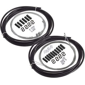 YAKAMOZ 2-in-1 Universal Bike Bicycle Shift Derailleur Cable & Brake Cable Housing Replacement Kit for Moutain Road Bike Cycling Repairing