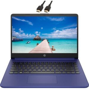 2022 Newest HP Premium 14-inch HD Laptop| Intel Celeron N4020 to 2.8GHz 8GB RAM 128GB(64GB SSD+ 64GB Card)| Webcam Bluetooth HDMI USB-C Wi-Fi| Win 11 S with 1 Year MS 365| LIONEYE Bundle| Blue