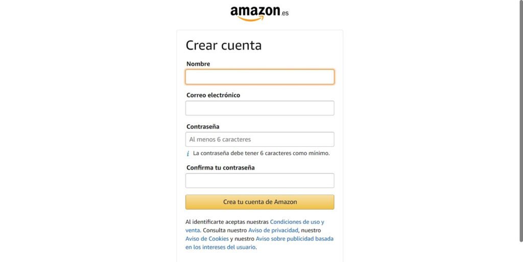 Como comprar en Amazon de Perú - Crear Usuario