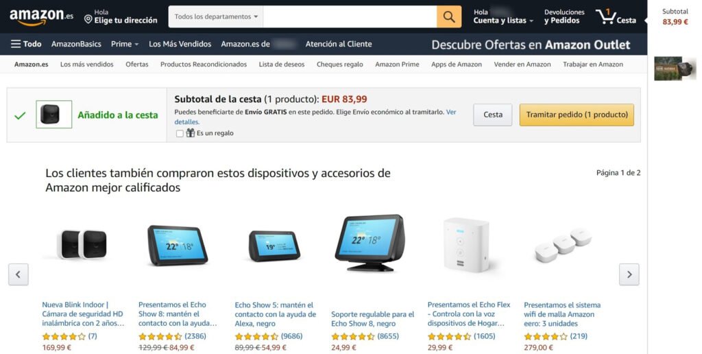 Como comprar en Amazon de Perú - Tramitar el Pedido