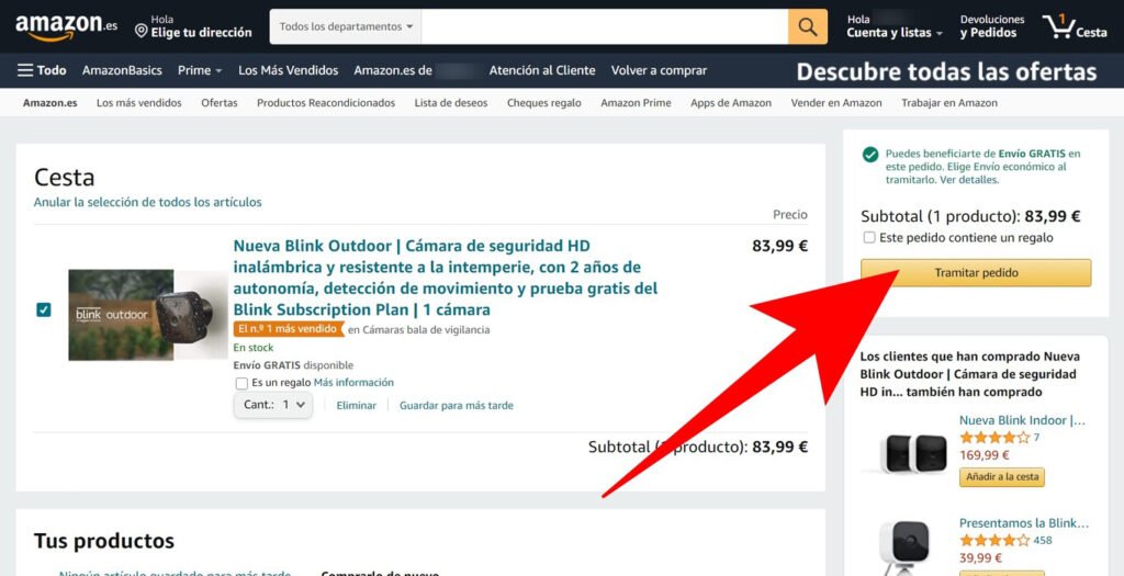 Como comprar en Amazon de Perú - Realizar el Pedido