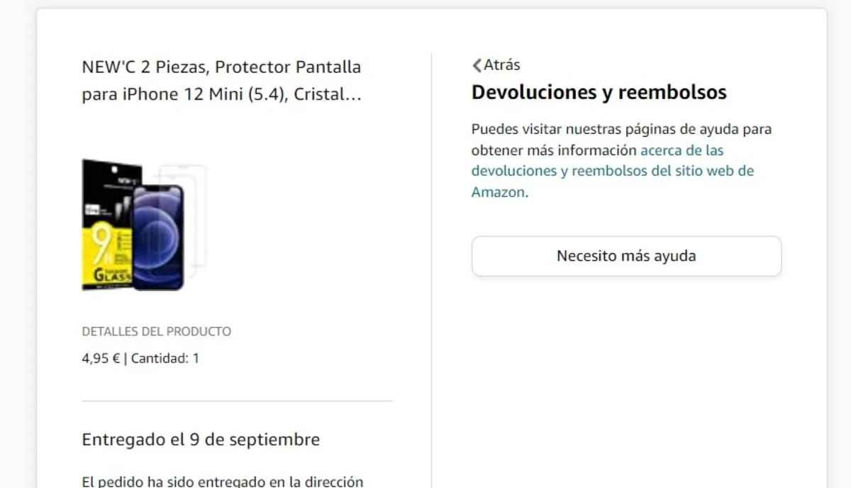 Los productos de Amazon tienen garantía - Pedir Ayuda