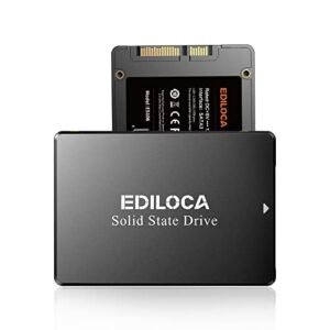 EDILOCA ES106 256GB SSD SATA III 2.5" 3D NAND Internal Hard Drive, Up to 550MB/s Read, Upgrade PC or Laptop Memory and Storage(Black)