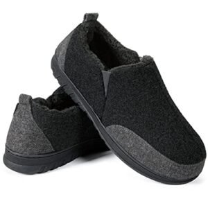 EverFoams Mens Memory Foam House Slippers Fuzzy Sherpa Lining