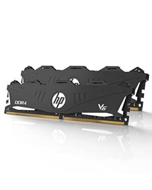 HP V6 RAM 16GB Kit (8GBx2) DDR4 3200MHz CL16 1.35V Desktop Computer Gaming Memory, Black - 7TE41AA#ABC