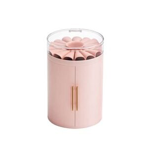 Jewelry Box Drawer Organizer for Women Girls Jewelry Storage Case Display Jewellery Holder with Removable Detachable Partition Transparent Rings Drawer Small Objects Storage (pink)