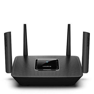 Linksys MR8300 Mesh Wi-Fi Router (Tri-Band Router speeds up to 2.2GHz, Wireless Mesh Router for Home AC2200, 716Mhz Quad-core Processor, 2,000 sq. ft Coverage) MU-MIMO Fast Wireless Router (Renewed)