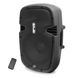 Powered Active PA Loudspeaker Bluetooth System - 10 Inch Bass Subwoofer Monitor Speaker and Built-in USB for MP3, DJ Party Stereo Amp Sub for Concert Audio or Band Music- Pyle PPHP1037UB, blue