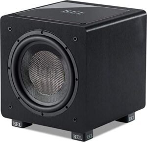 REL Acoustics HT/1003 Subwoofer, HT-Air Wireless Compatible, Line Grained Black Composite