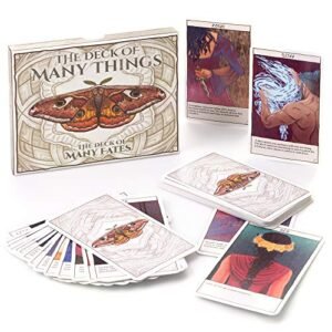 49 Hand-Illustrated Colorful Fantasy Tabletop Role Playing Game| DND 5e|The Deck of Many Things & The Deck of Many Fates