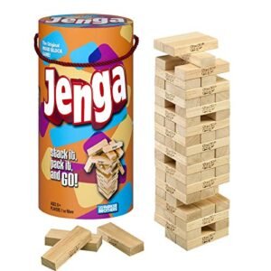 Jenga Game Wooden Blocks Stacking Tumbling Tower Kids Game Ages 6 and Up (Amazon Exclusive)