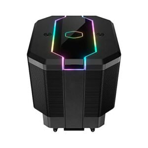 Cooler Master MasterAir MA620M Dual Tower ARGB CPU Air Cooler, SF120R Fan, Hexagon Strip ARGB Lighting, 6 Heat Pipes, Copper Plated Base for AMD Ryzen AM4, Intel LGA1200/1151 (MAM-D6PN-120PA-R1)