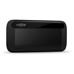 Crucial X8 4TB Portable SSD – Up to 1050MB/s – USB 3.2 – External Solid State Drive, USB-C, USB-A – CT4000X8SSD9