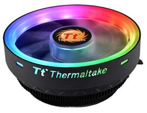 Thermaltake UX100 5V Motherboard ARGB Sync 16.8 Million Colors 15 Addressable LED Intel/AM5/AMD Universal Socket (LGA 1200) Hydraulic Bearing 65W CPU Cooler CL-P064-AL12SW-A